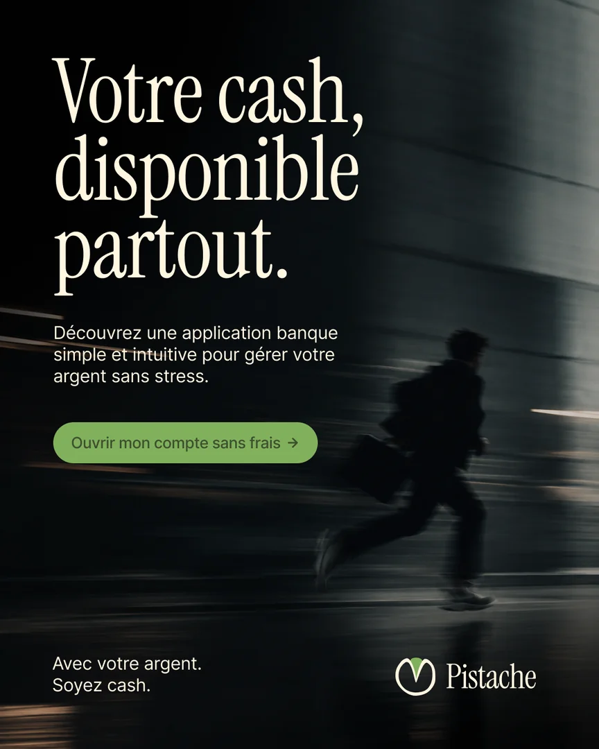 Maquette de publication Instagram Pistache autour de la signature « soyez cash »